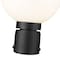 Z-Lite Laurent Outdoor Post Mount Fixture, 1-Light, 8 In.W x 11.5 In.H, Black/Opal 597PHM-BK - alternate 3